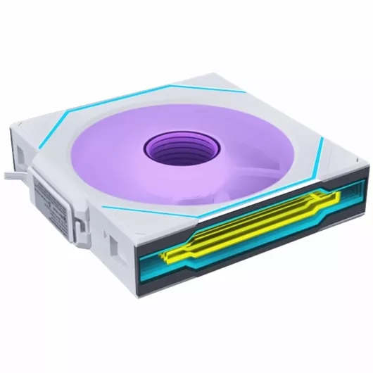 Lian Li UNI SL-INF Wireless 120 Case Fan με RGB Φωτισμό & Σύνδεση 4-Pin PWM Λευκό