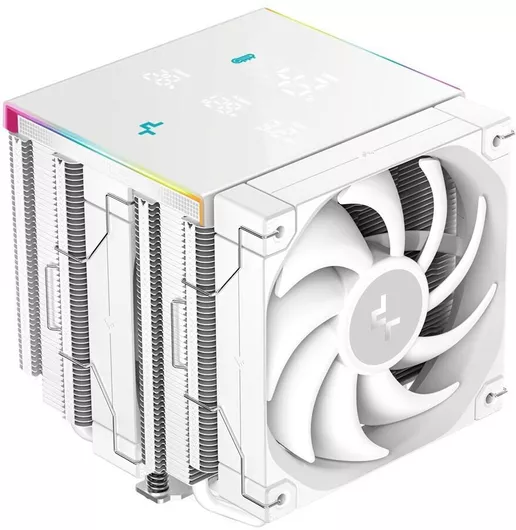 Deepcool AK620 Digital PRO Ψύκτρα Επεξεργαστή Διπλού Ανεμιστήρα για Socket AM4 / AM5 / 1200 / 115x / 1700 με ARGB Φωτισμό Λευκό