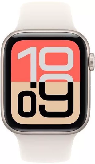 Apple Watch SE 3 Cellular Aluminium 44mm Αδιάβροχο με eSIM & Παλμογράφο (Starlight Aluminium Case with Starlight Sport Band - M/L)
