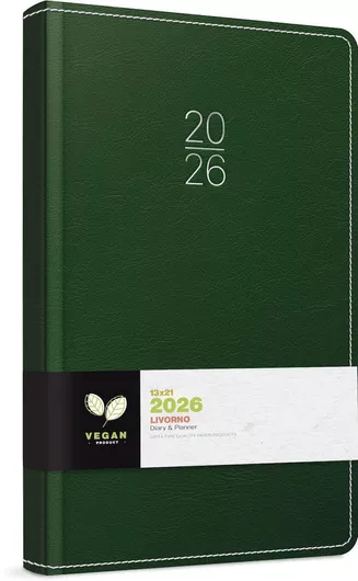 Uni Pap Livorno Ημερήσια Ατζέντα 2026 Πράσινο 17x24cm