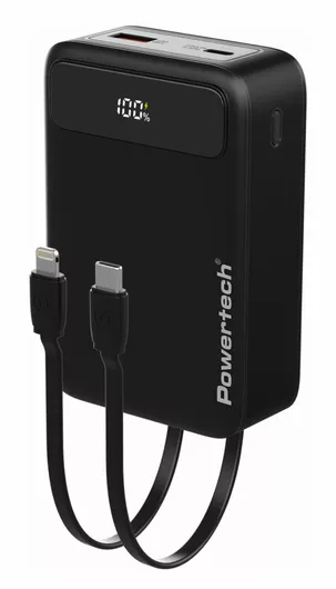 Powertech PT-1504 Power Bank 20.000mAh 22.5W Μαύρο
