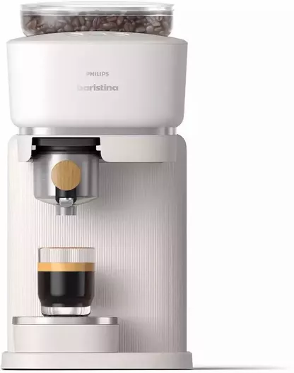  Philips Baristina  BAR300/03  Μηχανή Espresso Αυτόματη 1550W Πίεσης 16bar με Μύλο Άλεσης Λευκό