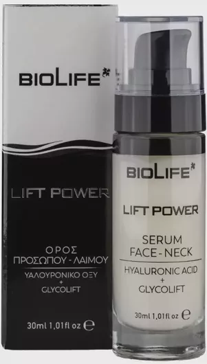 Biolife Lift Power Serum Προσώπου με Υαλουρονικό Οξύ για Lifting & Σύσφιξη 30ml