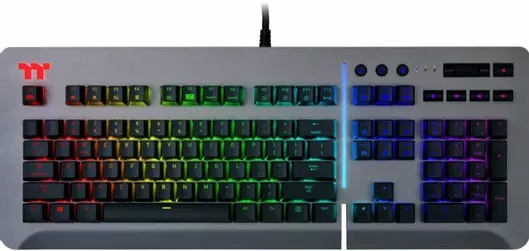 Termaltake Level 20 Gaming Πληκτρολόγιο Mechanical RGB+ Cherry MX Speed Silver Switch US Keyboard Titanium
