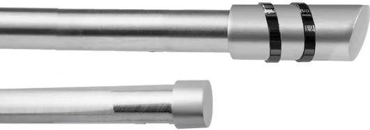 Alpha-Market Κουρτινόξυλο Διπλό Inox 28mm 160-310cm Ασημί