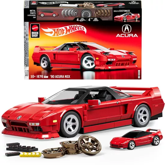 Mattel Brick Shop Τουβλάκια Hot Wheels '90 Acura NSX για 10+ Ετών 876τμχ