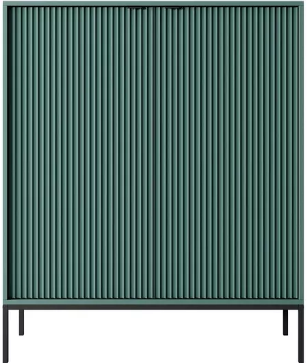 Μπουφές Nova Ξύλινος Πράσινο + Ανθρακί 104x39x125cm