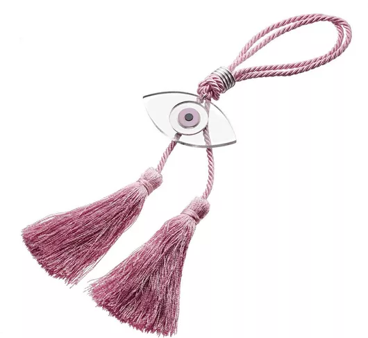 Georgiou GM4207 Κρεμαστό Γούρι Μάτι Πλεξιγκλάς Ροζ