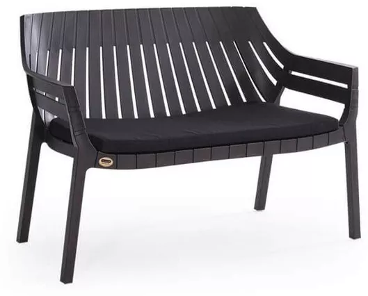 Διθέσιος Καναπές Εξωτερικού Χώρου από Πολυπροπυλένιο με Μαξιλάρια 119x67x119cm HILTON-Κ-07708