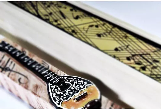 Πασχαλινή Λαμπάδα Μπουζούκι Σετ Ξύλινο Κουτί