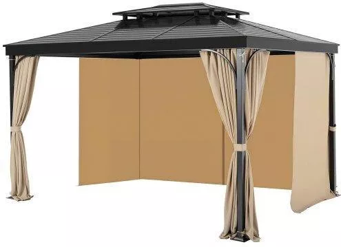 Vevor Αδιάβροχες Κουρτίνες για Κιόσκι 281x341x214cm Χακί