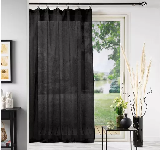 Douceur d'Intérieur Κουρτίνα με Τρουκς Μαύρο 140x240cm