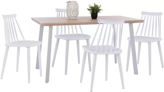 Τραπεζαρία Ofira με 4 Καρέκλες 80x140cm