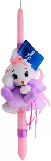 Πασχαλινή Λαμπάδα Μπρελόκ Marie Αριστόγατες Μοβ Πιτζάμες Λούτρινο 15cm Disney