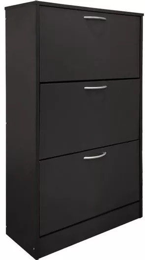 Pakoworld Savaz Παπουτσοθήκη Ξύλινη 60x24x114cm Μαύρο