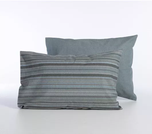 Nef-Nef Homeware Denim Denim Μαξιλαροθήκη με Φάσα Denim 52x72cm