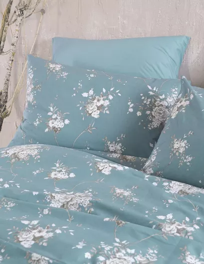 Rythmos Linie Σετ Μαξιλαροθήκες με Φάσα Μπλε 50x70cm