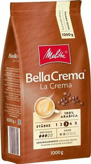 Melitta Καφές Espresso Arabica Bella Crema σε Κόκκους 1000g