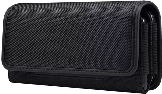 Double Grid Oxford Cloth Card Slot Mobile Phone Case Black