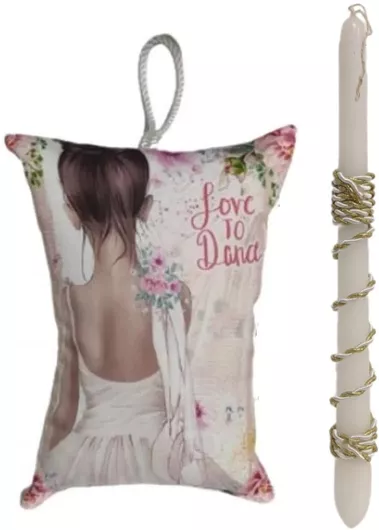 Πασχαλινή Λαμπάδα Μπαλαρίνα Στρογγυλή 26cm.