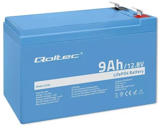 Qoltec Μπαταρία UPS με Χωρητικότητα 9Ah & Τάση 12.8V 53700 1τμχ