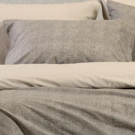 Melinen Luca Σετ Μαξιλαροθήκες με Φάσα Grey 50x70cm