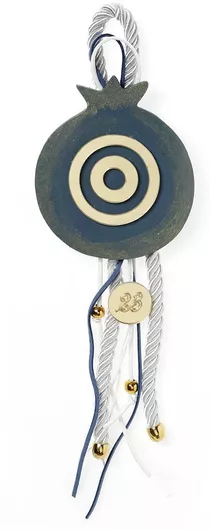 Bellissimo Κρεμαστό Γούρι Ρόδι από Ξύλο Μπλε