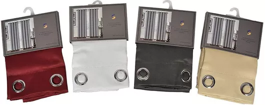 Κουρτίνα Black Out Κρίκους 140*260cm.γκρι Ανοιχτό