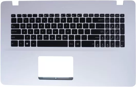 Πληκτρολόγιο Laptop Laptop Keyboard Palmrest Asus Vivobook Pro 17 N705u X705na X705ua X705uq X705fd X705fn X705uv X705un X705ud X705qa Us Silver Κωδ.40648uspalmnobl