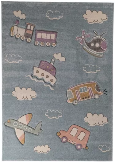 Tzikas Carpets Παιδικό Χαλί Μπλε 133x190cm 263-0-368-76895-230