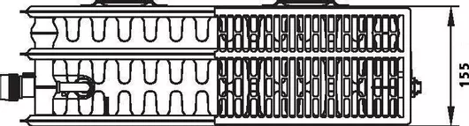 Kermi Σώμα Καλοριφέρ Πάνελ Τρίστηλο 33/750/800 1460.28kcal/h