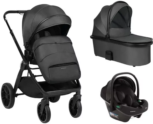 Kikka Boo Tiffany Ρυθμιζόμενο Καρότσι Μωρού 3 σε 1 Kατάλληλο για Nεογέννητο Dark Grey 12.5kg