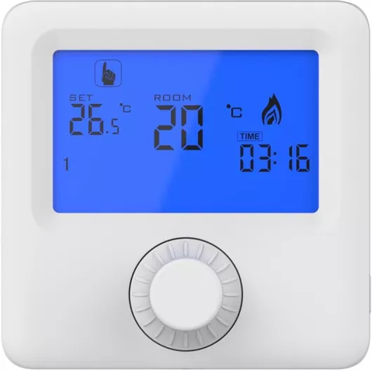 LUCAS HY06BW Ψηφιακός Θερμοστάτης Χώρου Θέρμανσης ή Ψύξης Λευκό