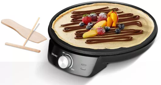 Bruno Κρεπιέρα 30cm Μαύρο 1200W