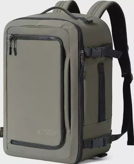 Tech-Protect Defender S50 Τσάντα Laptop Πλάτης Ryanair & Wizzair Travel Cabin Backpack 20L 40x20x25 Olive Green