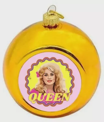 Art Wow Χριστουγεννιάτικη Μπάλα Dolly Parton 8cm Χρυσό