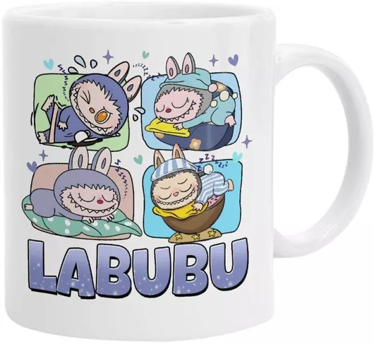 Koupakoupa kp-30939-11oz Labubu Κούπα Κεραμική 330ml Λευκό