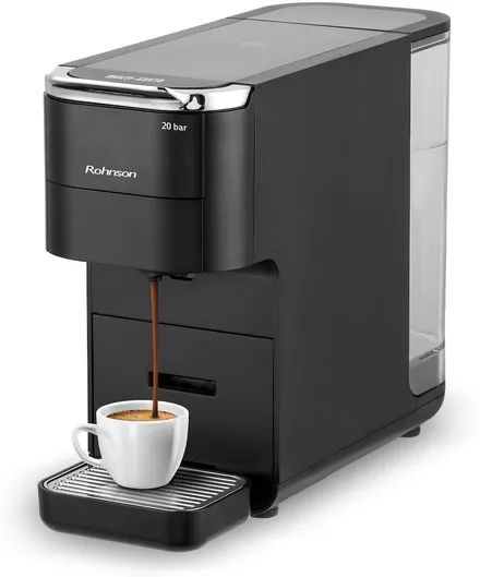 Rohnson Multicapsule 5 σε 1 Μηχανή Espresso Αυτόματη 1545W Πίεσης 20bar Μαύρο