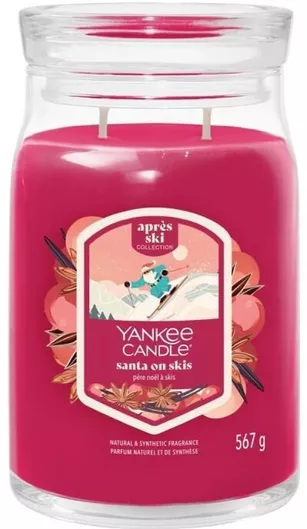 Yankee Candle Αρωματικό Κερί Signature σε Βάζο με Άρωμα Santa On Skis Yankee Candle Κόκκινο 567gr