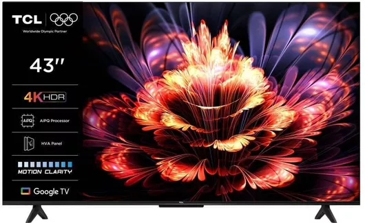 TCL Smart Τηλεόραση 43" 4K UHD LED V6C HDR 2025 43V6C