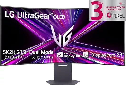 LG UltraGear 45GX950A-B Ultrawide OLED HDR Curved Οθόνη Υπολογιστή 44.5" 5120x2160 165Hz  0.03ms GTG