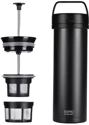 French Press Ταξιδιού Espro Ultralight 470 Ml Μαύρο