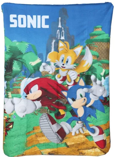 Sega Κουβέρτα Fleece Sonic The Hedgehog Speedy Dreams Μπλε 100x140cm