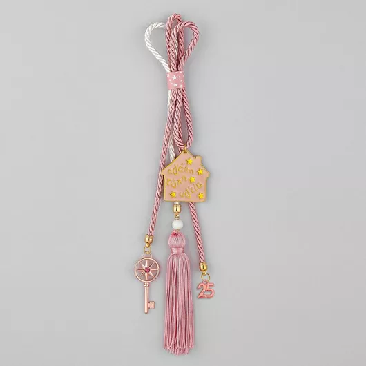 Χριστουγεννιάτικο Κρεμαστό Ροζ Γούρι Εγ24060