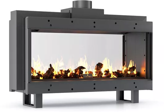 Thermiki Tunnel 70 Ενεργειακό Τζάκι Αερίου Διαμπερές με Σταθερή Πόρτα