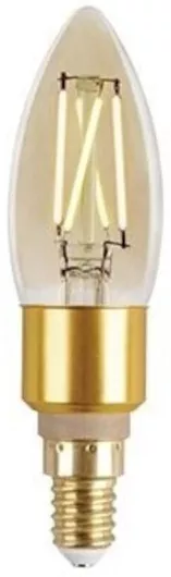 Lutec Λάμπα LED 4.2W για Ντουί E14 & Σχήμα C35 Ρυθμιζόμενο Λευκό