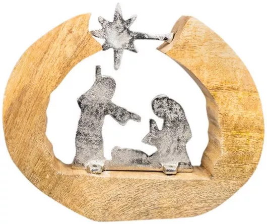 Φάτνη Ξύλινη Μικρού Μεγέθους 22x3.5x17.5cm