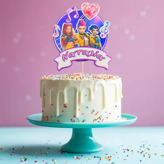 Διακοσμητικό Topper Τούρτας Όνομα K-pop Demon Hunters 30cm D14131 Bal-d14131-huntrix