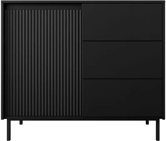 Μπουφές Mizo Mini από Ξύλο & Μέταλλο με Συρτάρια Mauro 103x50x90cm