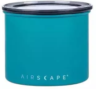 Airscape Βάζο για Καφέ με Αεροστεγές Καπάκι Μεταλλικό 250gr Πετρολ